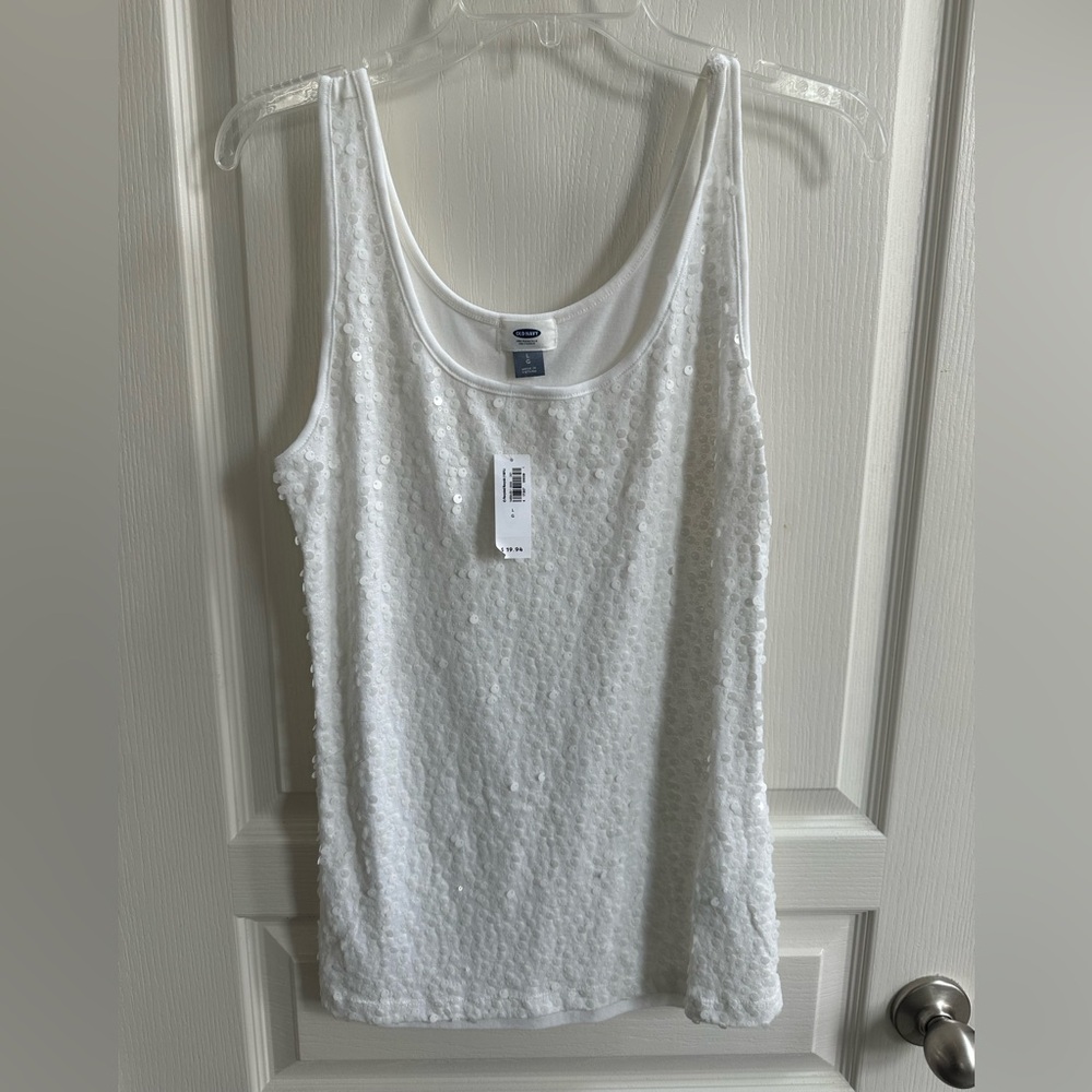 Old Navy Sequin Tank Top - Women’s Large - NEW NWT